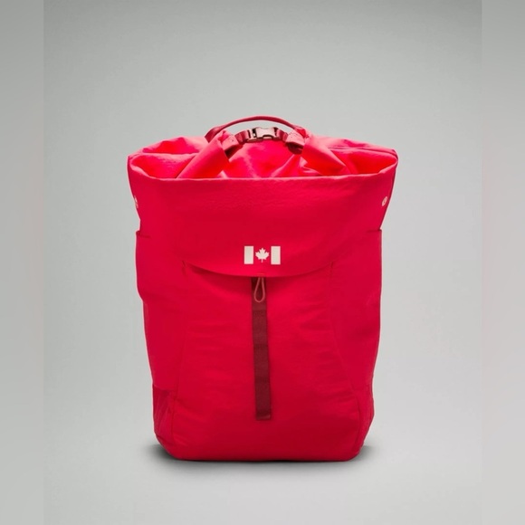 🆕🇨🇦 RARE Lululemon x Team Canada Rolltop Backpack 45L Olympic Logo - Picture 1 of 6